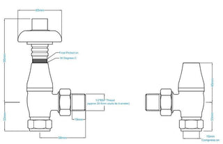 Thermostatic Crocus Radiator Valves - Black Nickel image 4