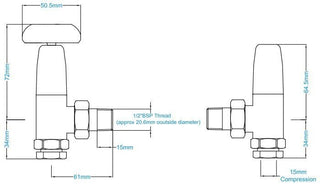Traditional Manual Radiator Valves - Black Nickel image 4