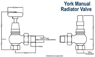 York Manual Radiator Valves - Black Nickel image 3