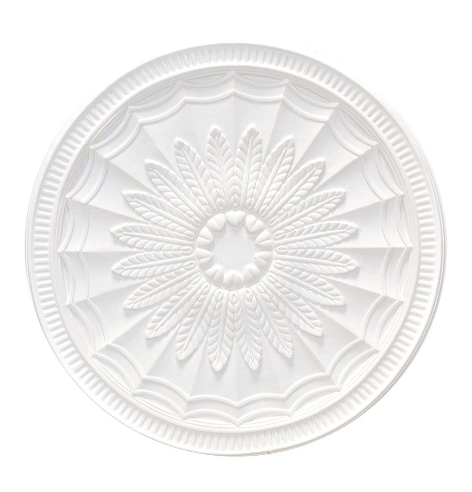 Large Victorian Ceiling Rose Medallion - 72cm, Gold & White, Polycarbonate, Traditional Plaster Look