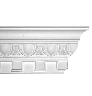 Medium Dentil Egg and Dart Plaster Coving 95mm x 100mm