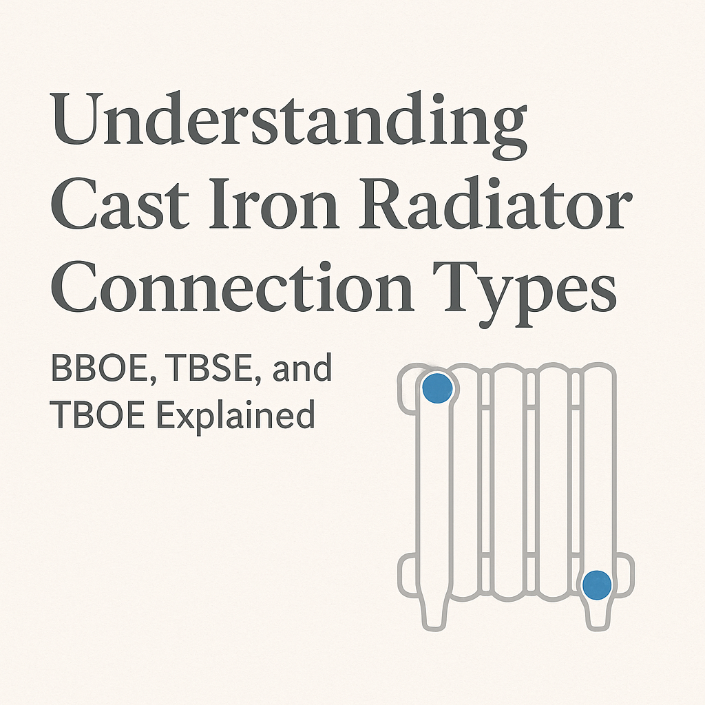 Understanding Cast Iron Radiator Connection Types: BBOE, TBSE, and TBOE Explained