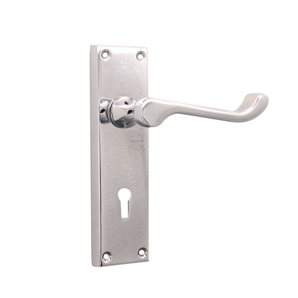 Victorian Scroll Lock Door Handle image 1