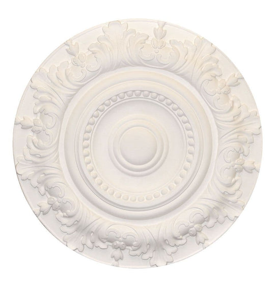 19" Acanthus and Bead Plaster Ceiling Rose 480mm