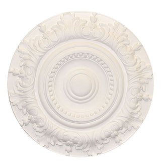19" Acanthus and Bead Plaster Ceiling Rose 480mm