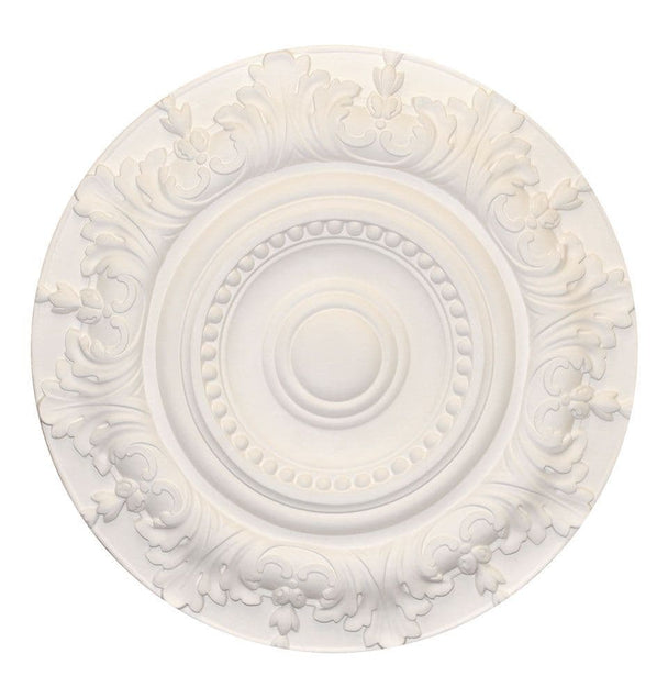 19" Acanthus and Bead Plaster Ceiling Rose 480mm