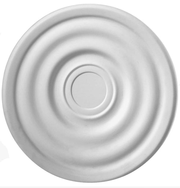 19.5" Plain Ripple Plaster Ceiling Rose 496mm