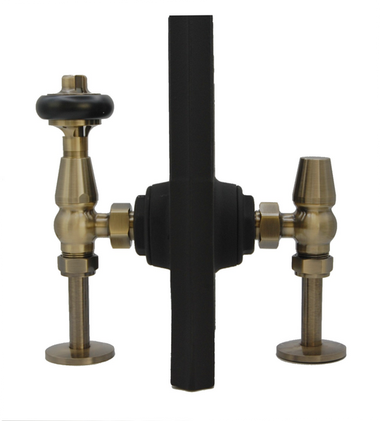 York Thermostatic Radiator Valve - Antique Brass image 1