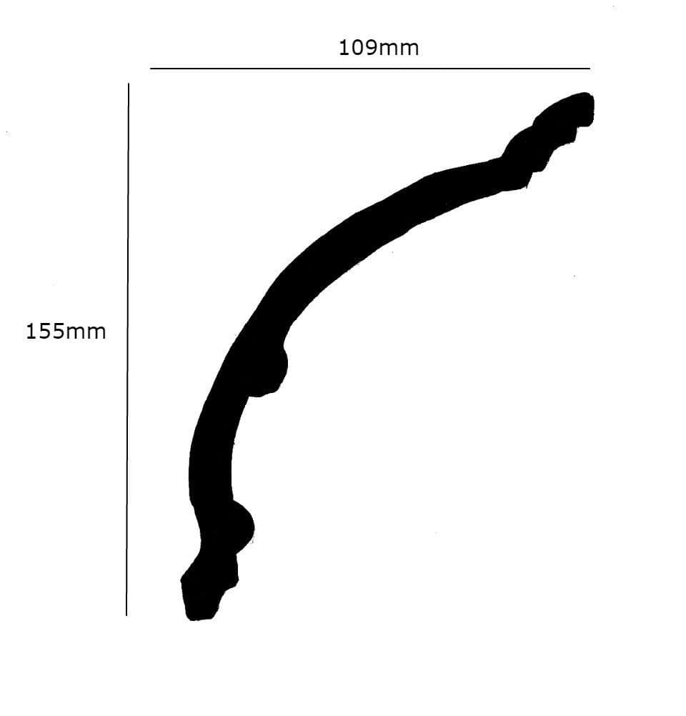 Adams Swag and Bow Plaster Coving 109mm x 155mm image 2