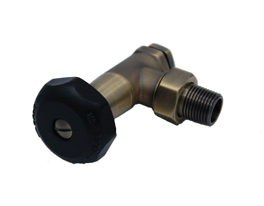Traditional Manual Radiator Valves - Antique Brass image 1