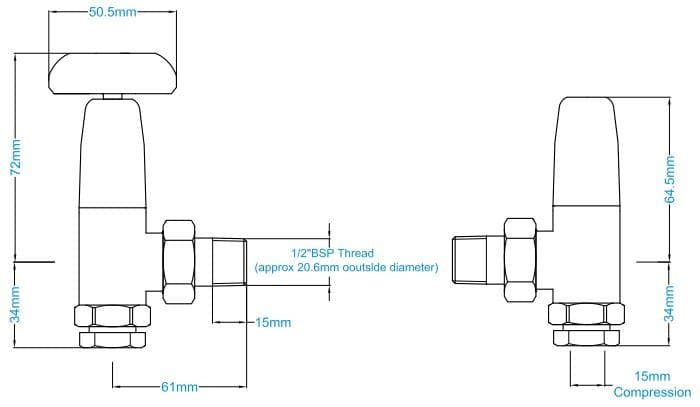 Traditional Manual Radiator Valves - Black Nickel image 4