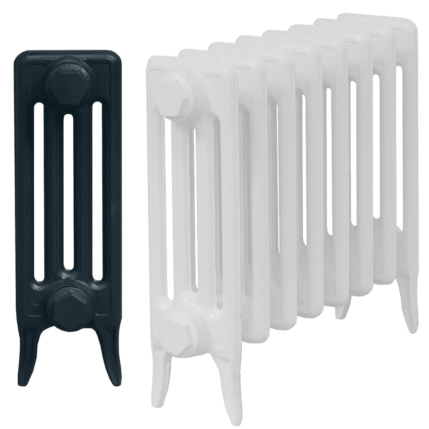 4 Column Cast Iron Radiator 460mm x 1110mm - Painted Black image 4