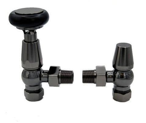 York Manual Radiator Valves - Black Nickel image 2