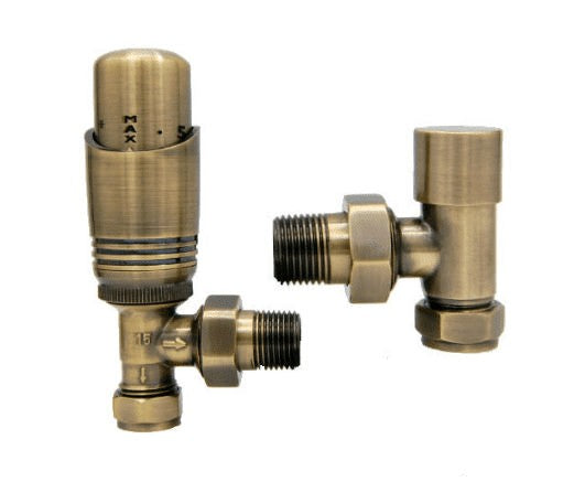 Richmond Thermostatic Radiator Valve - Antique Brass image 1