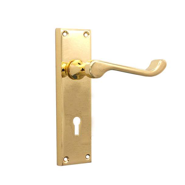 Victorian Scroll Lock Door Handle image 0
