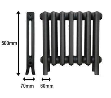 Classic 2 Column Cast Iron Radiators 500mm image 3