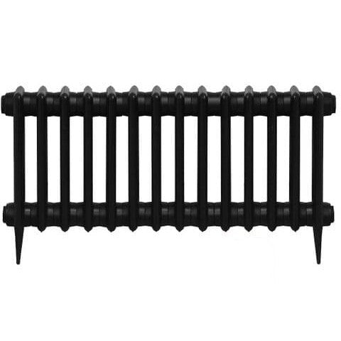 4 Column Cast Iron Radiator 460mm x 1110mm - Painted Black image 1