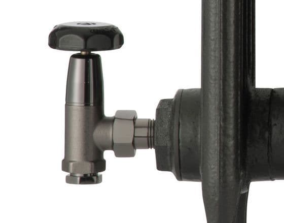 Traditional Manual Radiator Valves - Black Nickel image 1