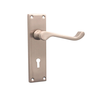 Victorian Scroll Lock Door Handle image 2