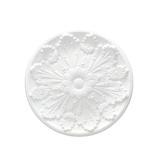 Fanned Leaf Plaster Ceiling Rose 590mm
