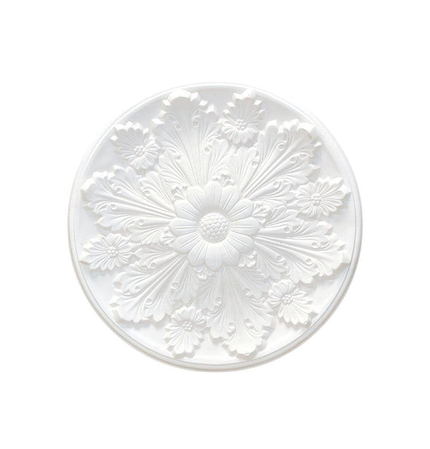 Fanned Leaf Plaster Ceiling Rose 590mm