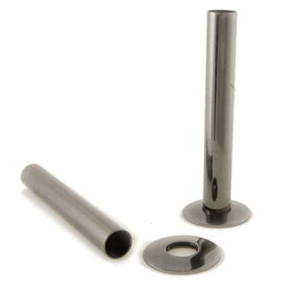 Cast Iron Radiator Pipe Shrouds 130mm - Black Nickel image 0