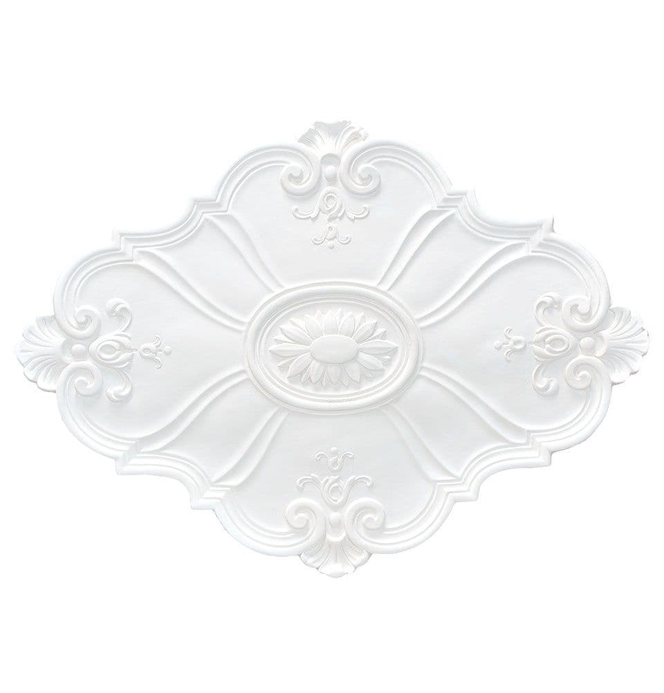 Large Baroque Oval Plaster Ceiling Rose 900mm by 650mm