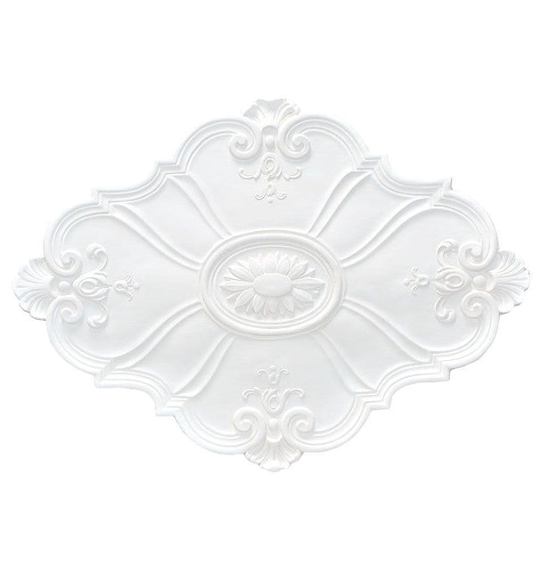 Large Baroque Oval Plaster Ceiling Rose 900mm by 650mm