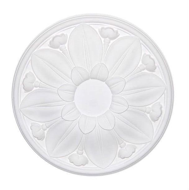 Small Leaf and Tulip Plaster Ceiling Rose 410mm
