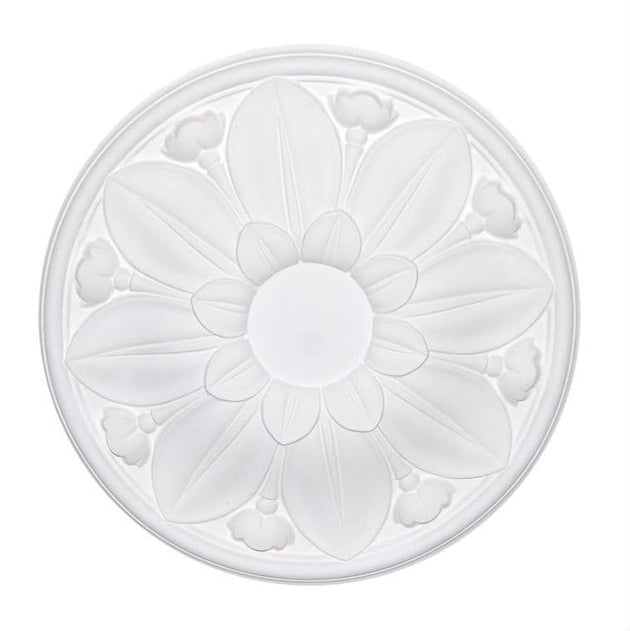 Small Leaf and Tulip Plaster Ceiling Rose 410mm
